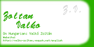 zoltan valko business card